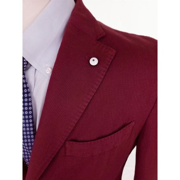 Men's Burgundy Blazer - Picture 2 of 12